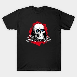 skull with blue eyes T-Shirt